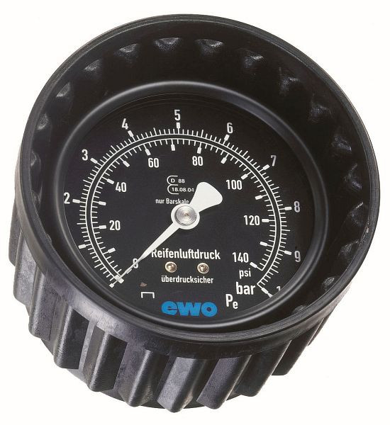 ELMAG Druckmanometer mit Schutzkappe 0-12 bar, Ø 80 mm für Modell 80-EWO (eichfähig), 42234