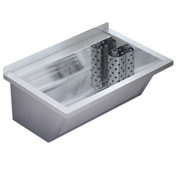 KWC Waschtrog, Sirius, Chromstahl, 750x354x500 mm, Ablauf rechts, 2030045758