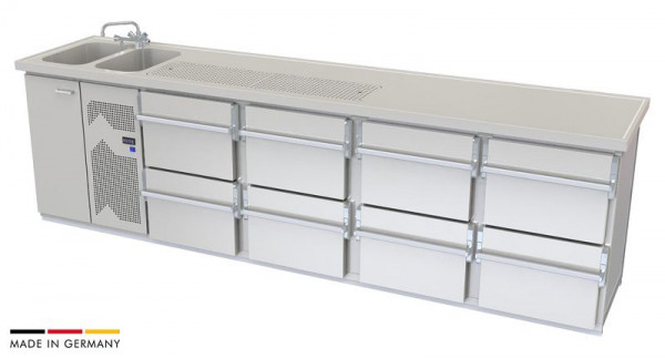 hefa Theke Ambio 4V/2L-ZZZZ, Abmaße: 950 x 3.000 x 650/700 mm, Ambio 4V/2L-ZZZZ