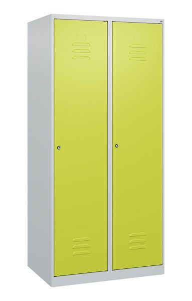 C+P Umkleidespind Classic PLUS, 2 Abteile, 1700x800x500mm, 7035/0024, Zylinderschlösser, 0800007-22 S10015