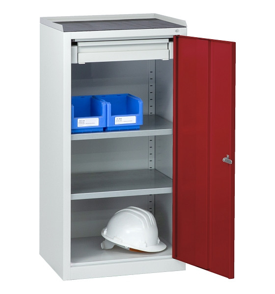 C+P Stahl-Flügeltürenschrank Serie 89, H1000xB100xT500mm, 7035/3003, 1 Tür, 87210-00 S10015