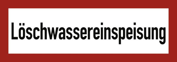 Moedel Löschwassereinspeisung, Folie, 420x148 mm, 57676