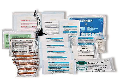 DENIOS Nachfüll-Set für Erste-Hilfe-Koffer, Füllung nach DIN 13157, 116144
