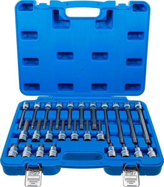 BGS Bit-Einsatz-Satz, Antrieb Innenvierkant 12,5 mm (1/2"), Innenvielzahn (für XZN), 26-teilig, 5180