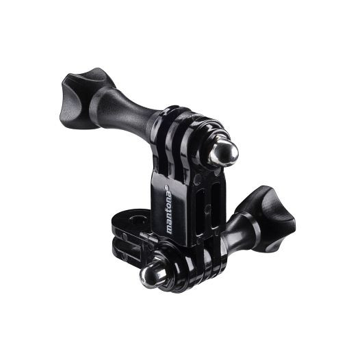 Mantona Winkelstück für GoPro Befestigungssysteme, mit Schnellverschluss zum Verstellen des Aufnahmewinkels, für verschiedene Halterungen geeignet, 1020225