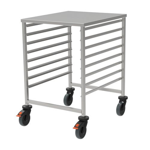 Rieber GN-Regalwagen 2/1 niedrig - Abweiserrollen, Höhe 900 mm, 88041603