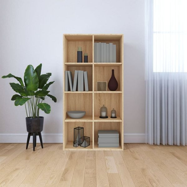 vidaXL Bücherregal/Sideboard Sonoma-Eiche 66×30×130 cm Holzwerkstoff, 800156