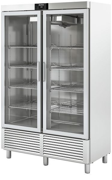 KBS Edelstahlkühlschrank mit Glastüren KU 1300 G, 50307