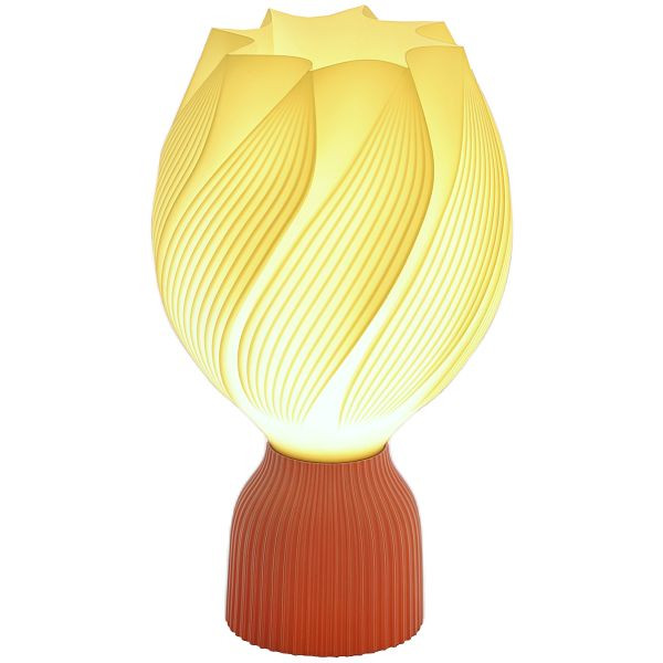 HOMCOM 3D-gedruckte Lampe mit Blütenblattformen, Kunststoff, energieeffizient, Weiß, B31-506V90CW