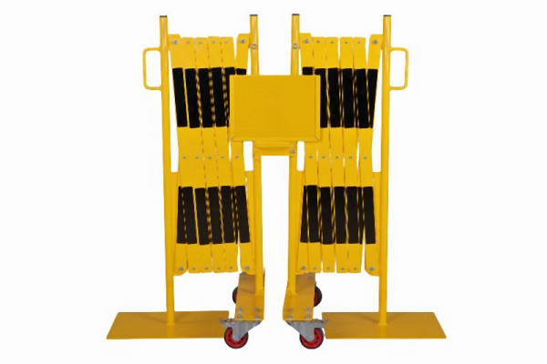 CRASH STOP Set aus 2 Stück Scherengitter gelb-schwarz je 2,0m, 70-125