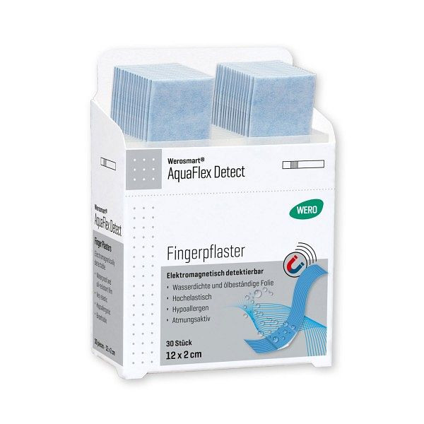 WERO Werosmart AquaFlex Detect Fingerpflaster, 12 x 2 cm, VE: 30 Stück, 180743