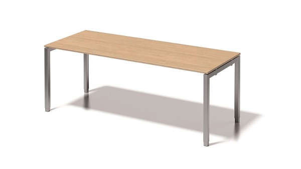Bisley Cito Schreibtisch, 650-850 mm höheneinstellbares U-Gestell, H 19 x B 2000 x T 800 mm, ahorn/silber, DUH2008MP355