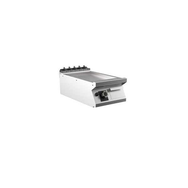 Mareno M1-700 Gas-Grillplatte mit glatter, mattverchromter Platte, 40cm, FT74GLCST, 171.201