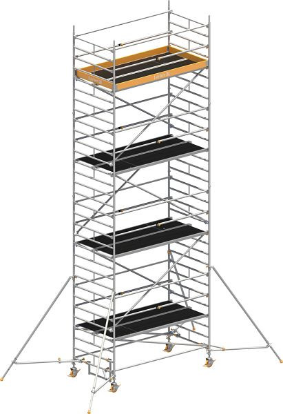 Layher Gerüst Uni Breit P2 mit Uni Telegeländer und Gerüststützen, Max. Plattformhöhe: 7,20 m, 1412127