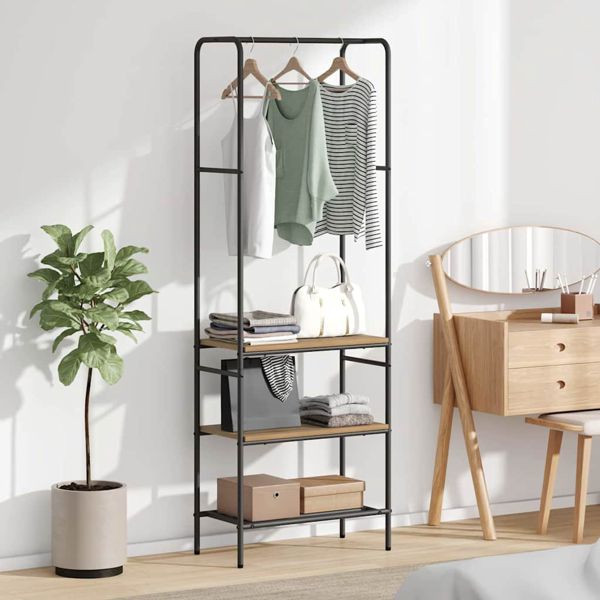 vidaXL Kleiderständer Artisan-Eiche 60 x 30 x 171 cm Holzwerkstoff, 868462
