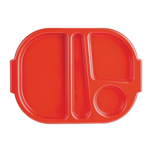Olympia Kristallon Kleines Menütablett aus Polycarbonat rot 32,2cm, VE: 10 Stück, DL126