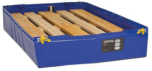 DENIOS Faltbare Mehrweg-Leckagewanne 350 x 700 mm, Volumen 25 Liter, 206980