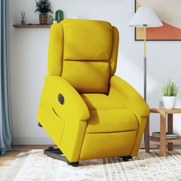 vidaXL Relaxsessel mit Aufstehhilfe Elektrisch Gelb Samt, 3204329