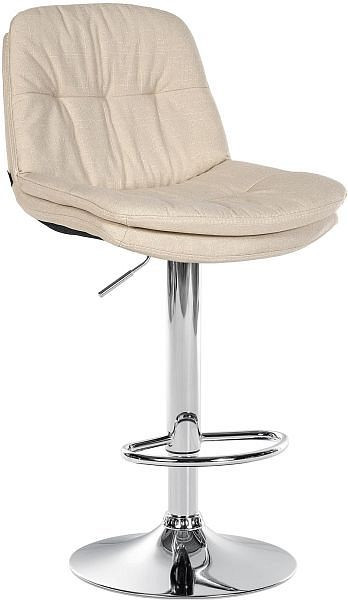 CLP Barhocker Laurel Stoff chrom, creme, 323930, 4255716316440