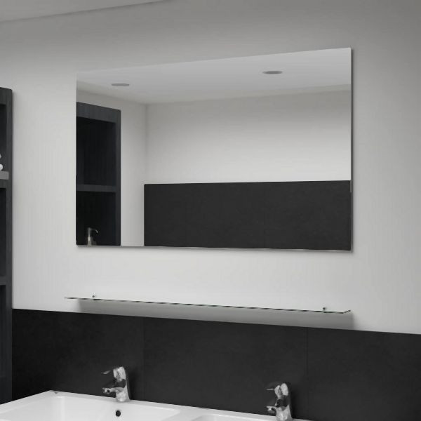 vidaXL Wandspiegel mit Regal 100×60 cm Hartglas, 249443