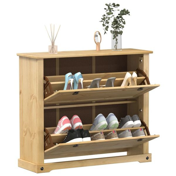 vidaXL Schuhschrank Corona 99x32x85 cm Massivholz Kiefer, 4002785