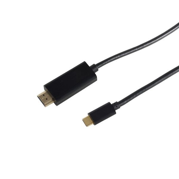 shiverpeaks BASIC-S, HDMI A Stecker auf USB 3.1 Typ C Stecker, 4K2K, schwarz, 1.8m, BS10-56185