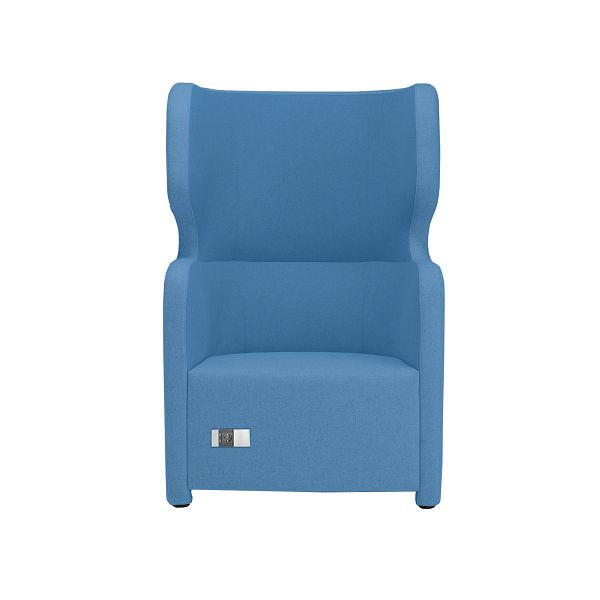 Bisley Sessel Vivo, Einsitzer, Hohe Rückenlehne, 2 Steckdosen und 2 USB Anschlüsse, NE0331 königsblau, VIVH1P.NE0331