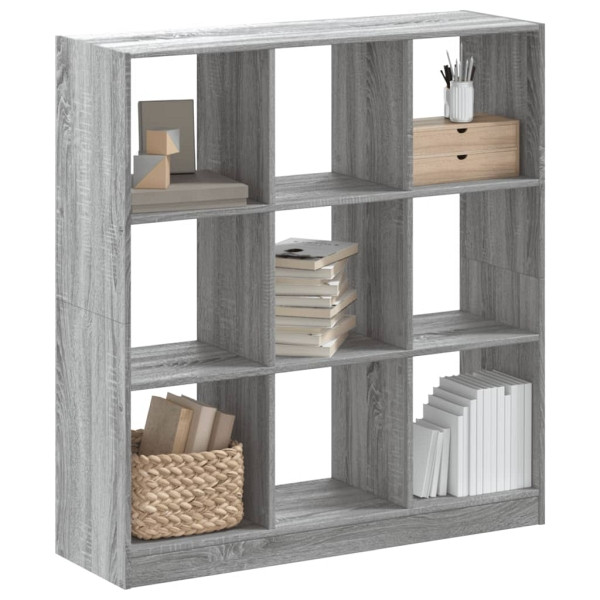 vidaXL Bücherregal Grau Sonoma 102x32x108 cm Holzwerkstoff, 3307842