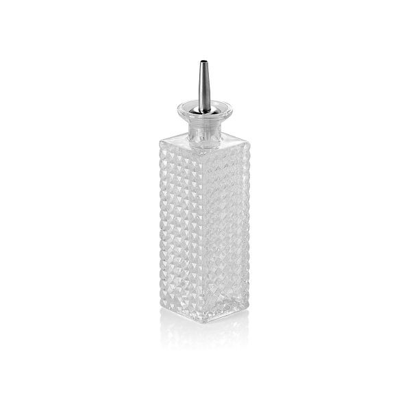 WAS Bitterflasche NOCTURN, 0,23 Liter, 5,5 x 5,5 x 17 cm, Glas, Edelstahl, 8341023