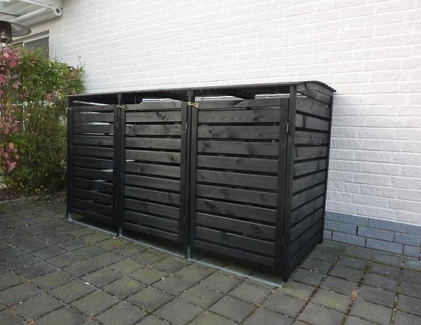 Promex Mülltonnenbox "Vario III" für 3 Tonnen, anthrazit, 512032