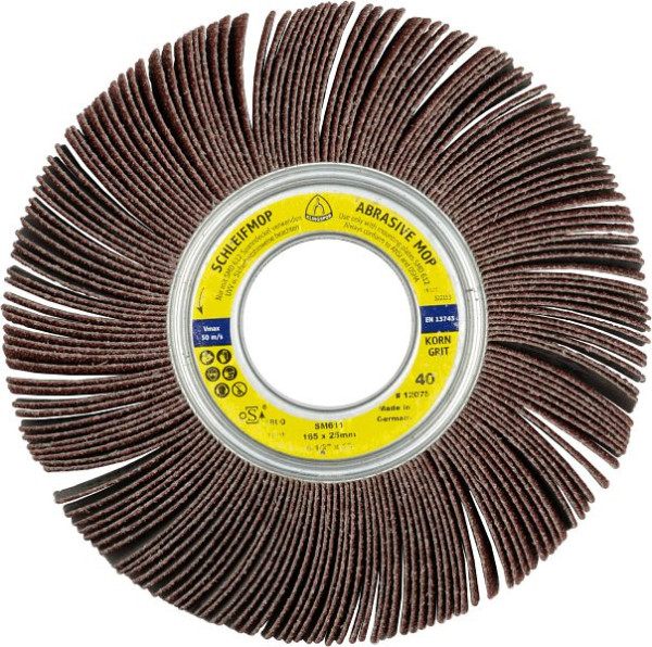 Klingspor SM 611 Schleifmopräder LS 309 X 165 x 30 mm Korn 80, VE: 5 Stück, 12093