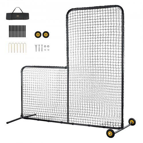 VEVOR L-Typ für Schlägerkäfig 213 x 106 x 213 cm Softball-Sicherheitsschirm Körperschutz Tragbar mit Körperschutz, TSBHWLXZX77YDO26ZV0