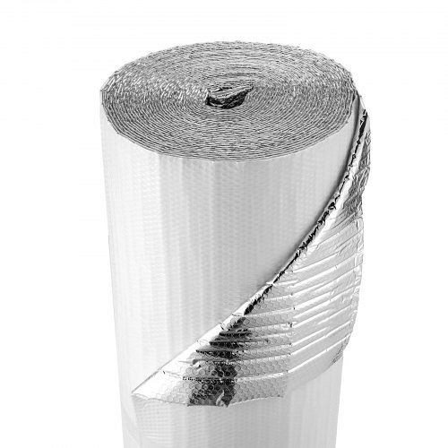 VEVOR Isolierfolie, 6 mm, 122 cm x 30,48 m, Aluminium- und weiße PE-Folie, reflektierend, für Garagentore & Fenster, LBPEQPMRFSFSPG82M001V0