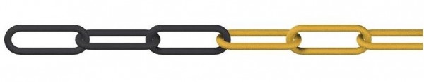 Dörner + Helmer PE-Kunststoffkette, UV-beständig (Spule) 6 mm Polyethylen schwarz, gelb, VE: 25 m, 128966