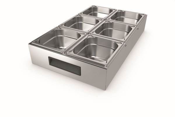 B.PRO Multi-Element 1/1 aus Edelstahl, zum Vorbereiten und Anrichten oder als Stauraum für Kochutensilien und Zutaten, 575041