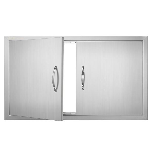 VEVOR Grill-Zugangstür, 915 x 533 x 46 mm, Doppelte Außenküchentür, Vertikale Wandtür mit Griffen, SMMBSCJMYS36GACHDV0