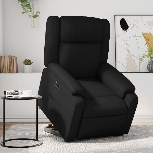 vidaXL Relaxsessel mit Aufstehhilfe Elektrisch Schwarz Kunstleder, 3205164