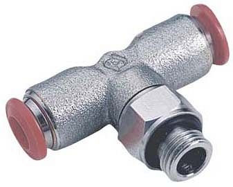 timmer B-TEd-5-M5-MSv, T-Einschraubverschraubung - zylindrisch, mit O-Ring-Abdichtung, Schlauch-Ø: 5 mm, Gewinde: M5, VE: 10 Stück, 03363035