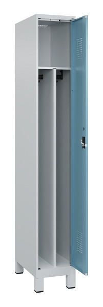 C+P Spind Evolo PLUS, mit Füßen, 1 Abteil, 1950x300x500mm, 7035/0010, Verschluss Zylinderschloss, 049010-10F S10036