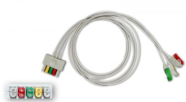 Golmed 3-adrige EKG-Patientenleitung mit Klammern, zu Mindray Datascope, 7-090-G3