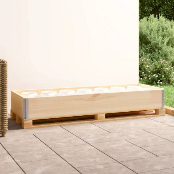vidaXL Paletten-Aufsatzrahmen 50x150 cm Kiefer Massivholz, 310054