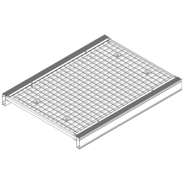 Munk Günzburger Steigtechnik Plattform mit Stahl-Gitterrost, 800074