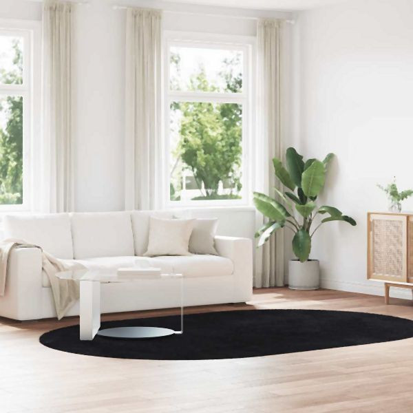 vidaXL Teppich Shaggy Hochflor NAVARRA Schwarz 300x200 cm Polyester, 4102934