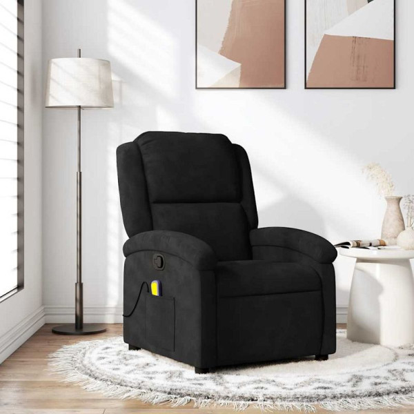 vidaXL Massage-Relaxsessel, schwarzer Samt, 3205955