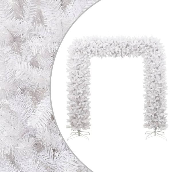 vidaXL Weihnachtsgirlande Weiß 240 cm, Material: PVC, Stahl, 345090
