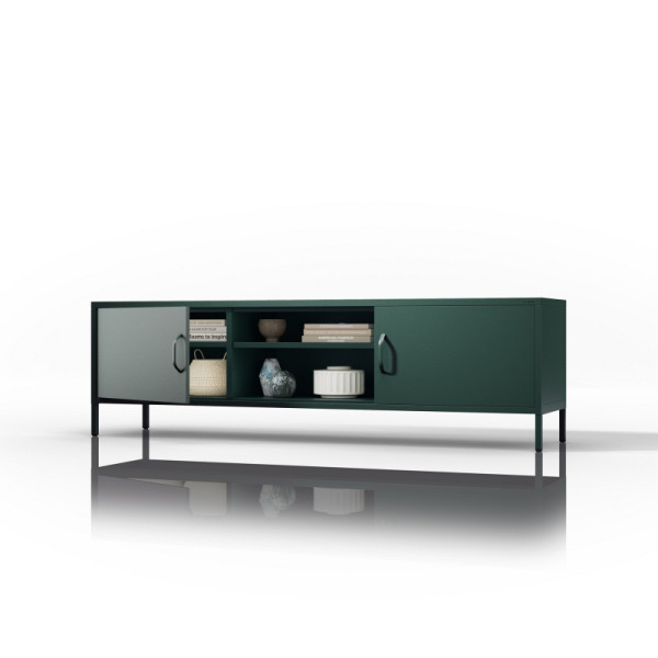 Jan Nowak TV-Schrank XL ROSARIA 1700 x 400 x 500, Flaschengrün, 1780