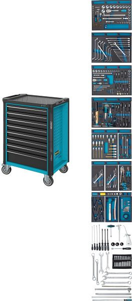 Hazet Werkstattwagen Assistent, Schubfächer, flach: 7x 77x522x398 mm, 179N-8-2700/296