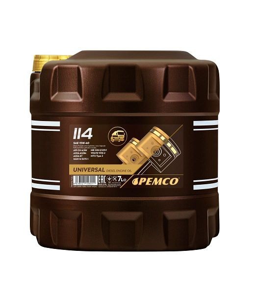 PEMCO Mehrbereichsmotorenöl 114 15W-40, VE: 7 l, PM0114-7