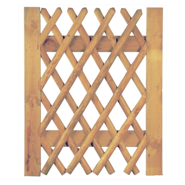 T&J Jägerzaun Tor 100 x 120 cm, Latten 55 mm, kdi braun, ohne Beschlag, ohne Pfosten, 16923