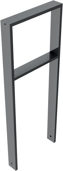 Schake Anlehnbügel aus Stahlrohr Rechteckrohr, 80 x 20 mm, mit Querholm, Gesamtbreite: 450 mm, feuerverzinkt und beschichtet DB 703, 459_045B